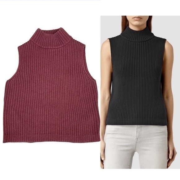 All Saints Sweaters - AllSaints Helm Top Sleeveless Sweater Size Small